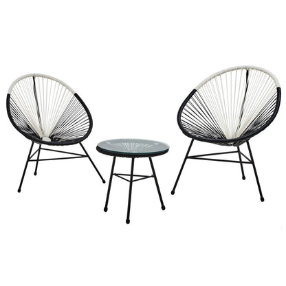 Miami Bistro 3 Piece Rattan Patio Set