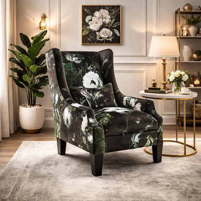 Midas Floral Patterned Upholstered Armchair