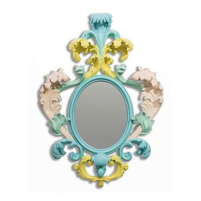 Multi Pastel Coloured Rococo Baroque Wall Mirror