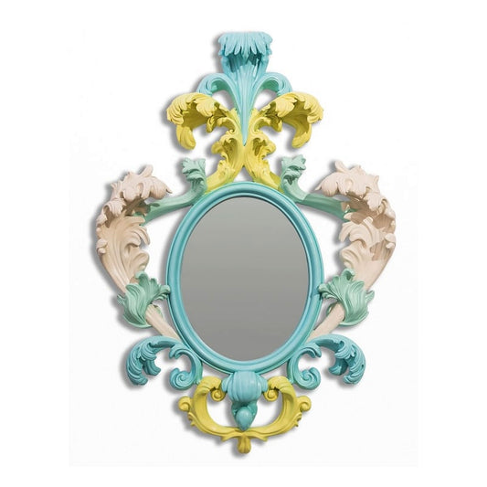 Multi Pastel Coloured Rococo Baroque Wall Mirror