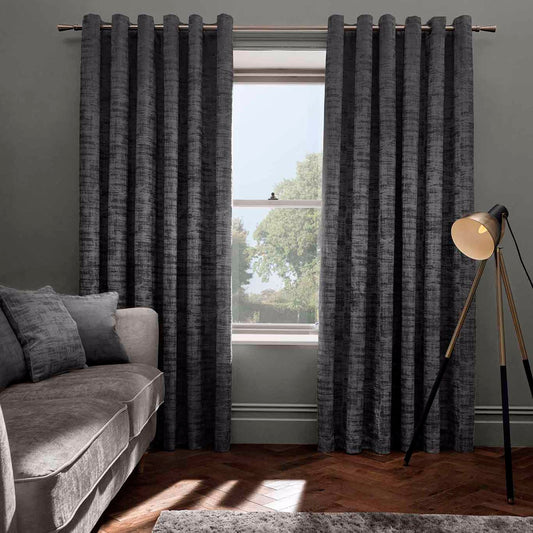 Naples Smoke Velvet Curtain