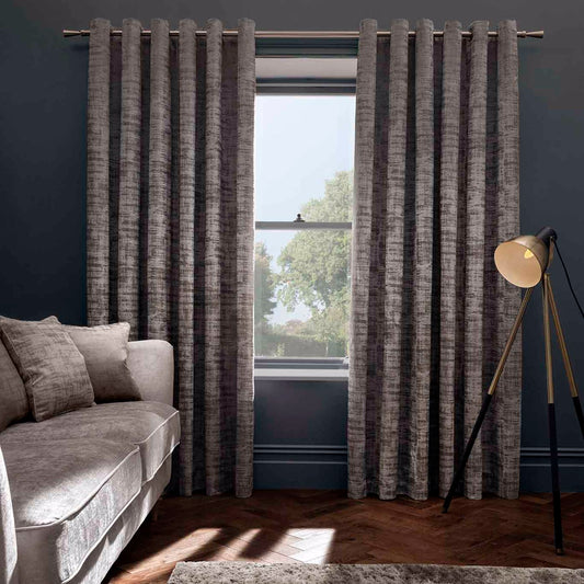 Naples Taupe Velvet Curtain