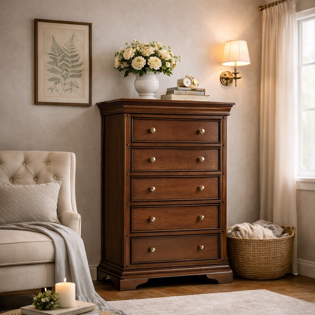 Normandie Sleigh French 6 Tall Chest