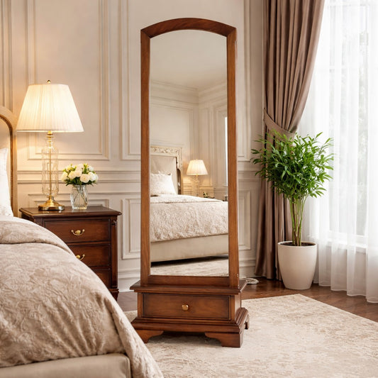 Normandie Sleigh French Cheval Mirror