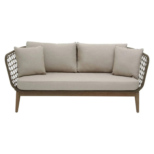 Opus Grey Woven Rope Three Seater Sofa with Cushions