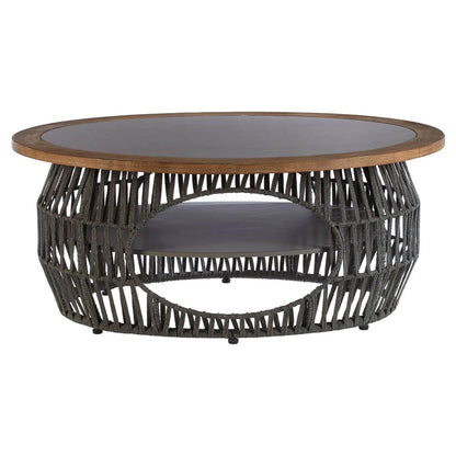 Opus Grey Woven Rope and Stone Coffee Table