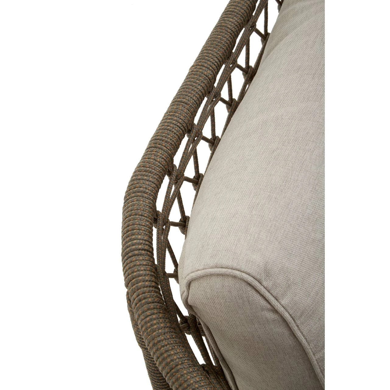 Opus Grey Woven Rope Three Seater Sofa with Cushions