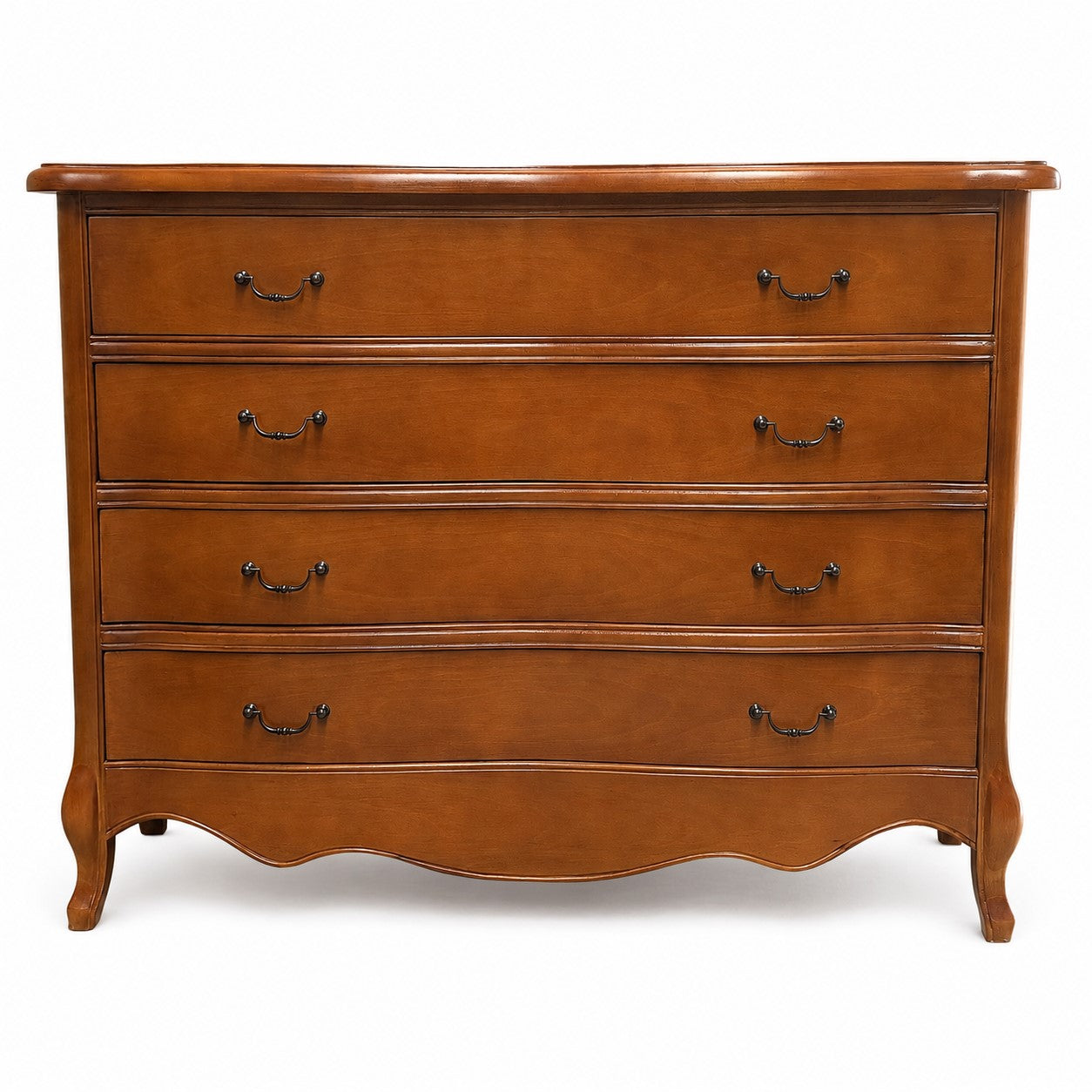 Paris Louis French light stained 4 drawer wide chest