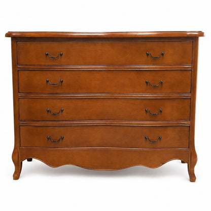 Paris Louis French light stained 4 drawer wide chest