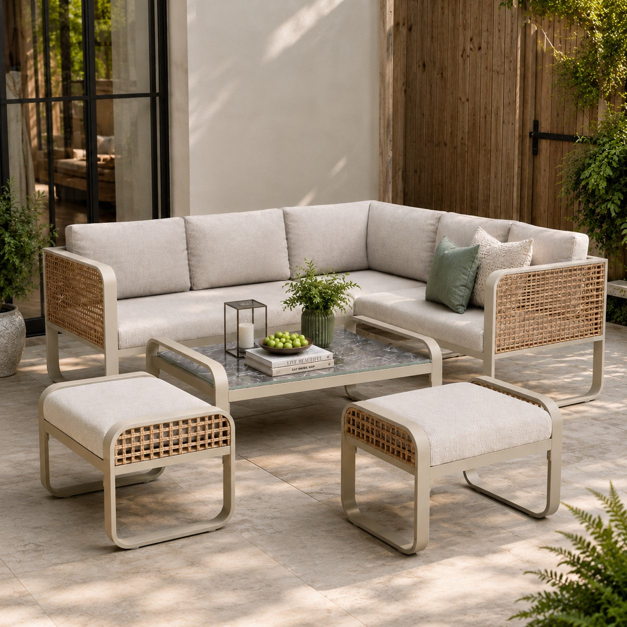 Rattan Garden Furniture Set – 7 Seater