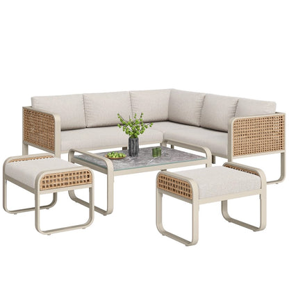 Rattan Garden Furniture Set – 7 Seater