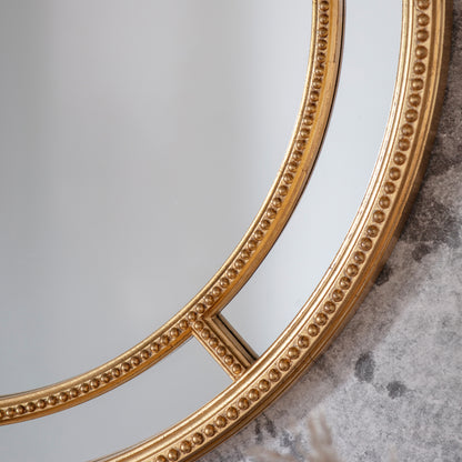 Sinatra Round Gold Mirror