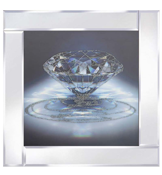 Single Diamond Mirrored Frame