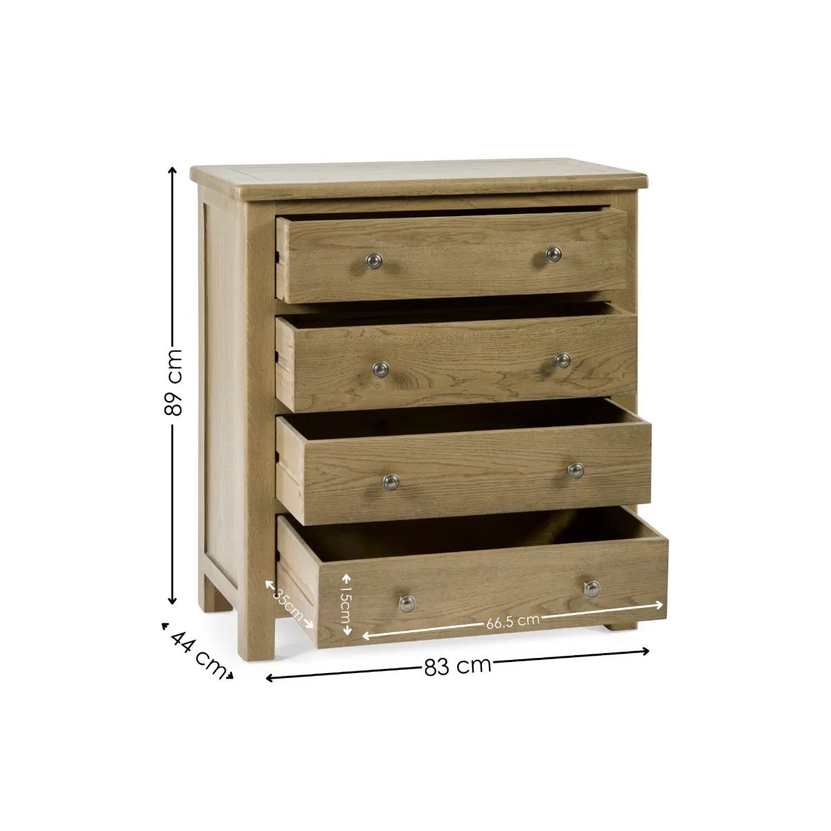Cotswold Smokey 4 Drawer Chest