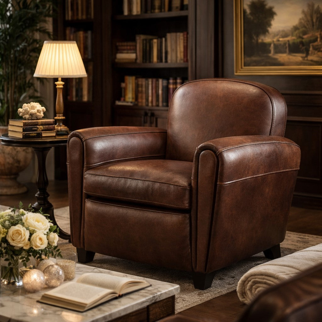 Sophia Classic Style Leather Armchair
