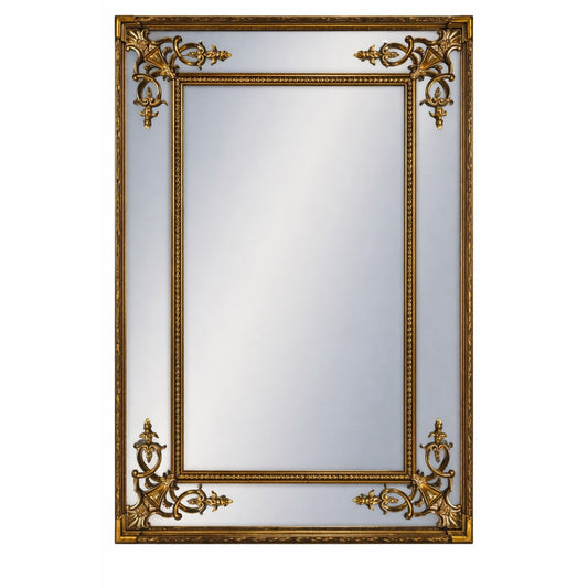 Square Gold French Mirror