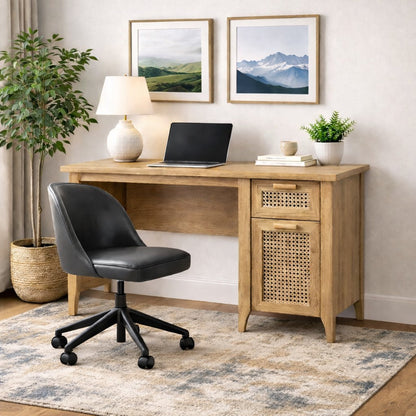 Sydney Desk - Rattan Effect