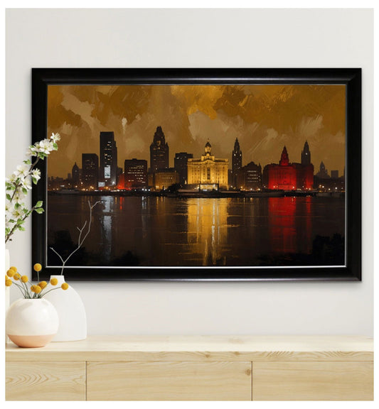 Timeless Charm, Liverpool Docks in Brushstrokes 2