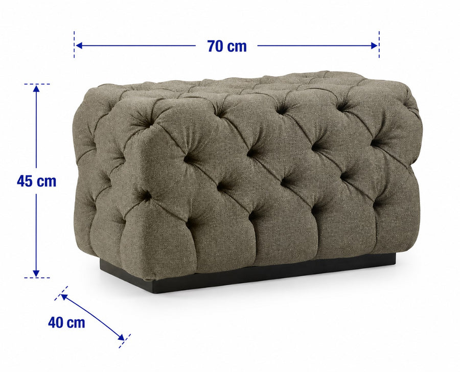 Victoria Deep Buttoned Bench Style dimensions