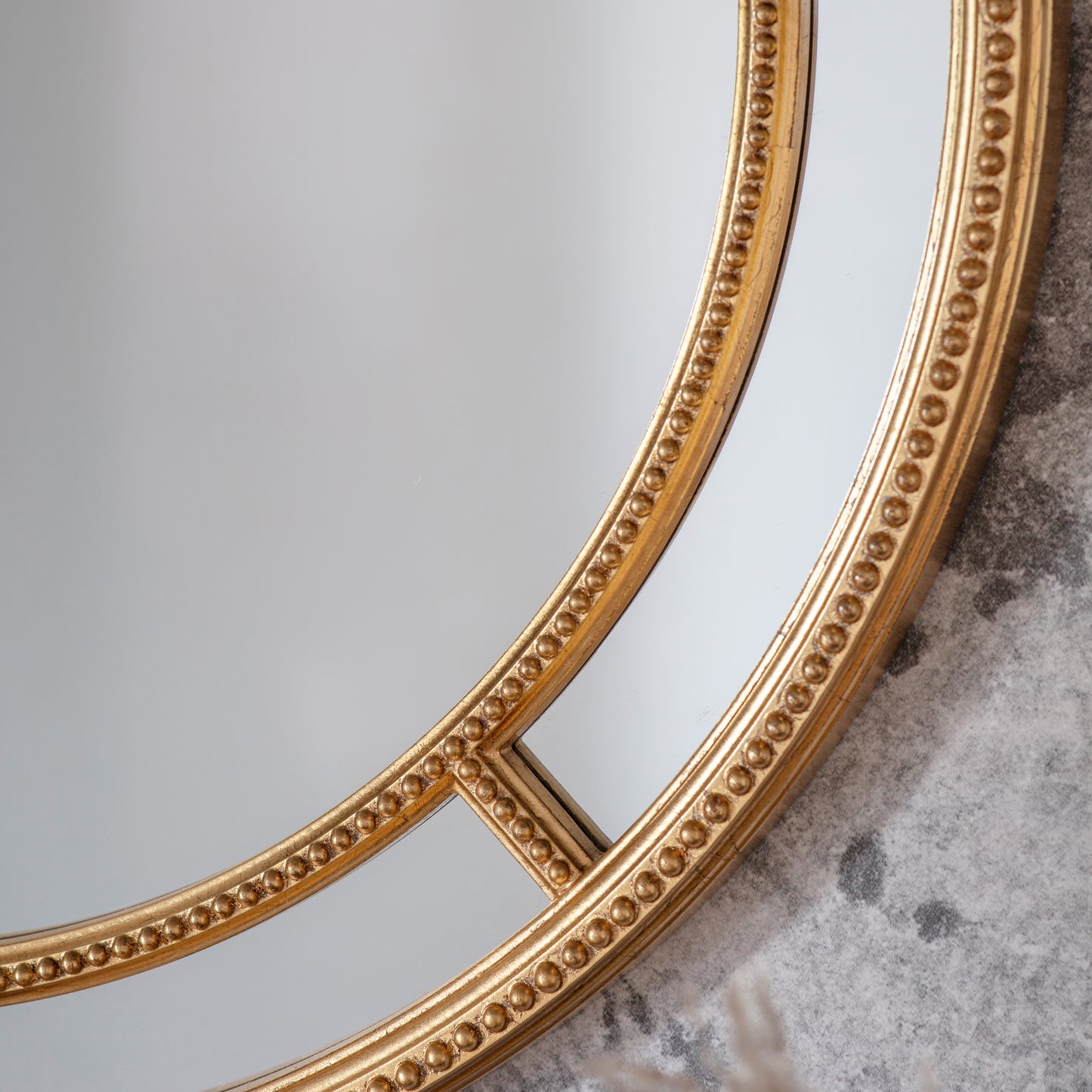 Sinatra Round Gold Mirror