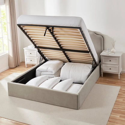 Élodie Ottoman Storage Bed open