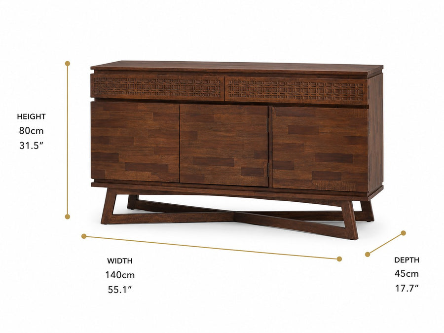 Boho Retreat Sideboard dimensions