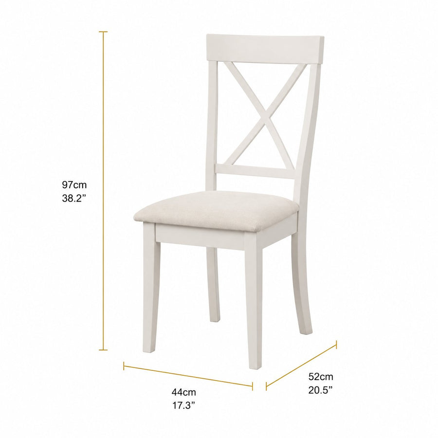 Davenport Dining Chair - Ivory(set of 2) dimensions