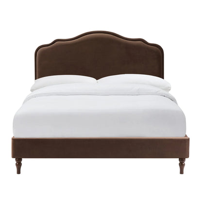 Élodie Upholstered Bed Frame Capuccino