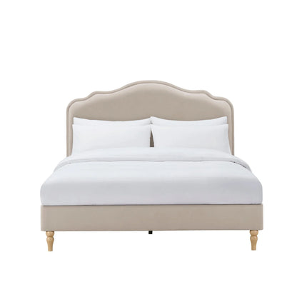 Élodie Upholstered Bed Frame Stone