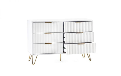 Murano 6 Drawer Chest - Matt White